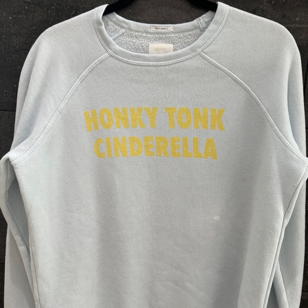 Mother - The Hugger Sweatshirt in Baby Blue Honky Tonk Cinderella size S - Picture 6 of 9